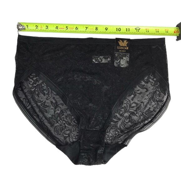 New NWT WACOAL Hi-Cut Brief Underwear Panty Size Women's XL Sexy Black Lace - Picture 5 of 6